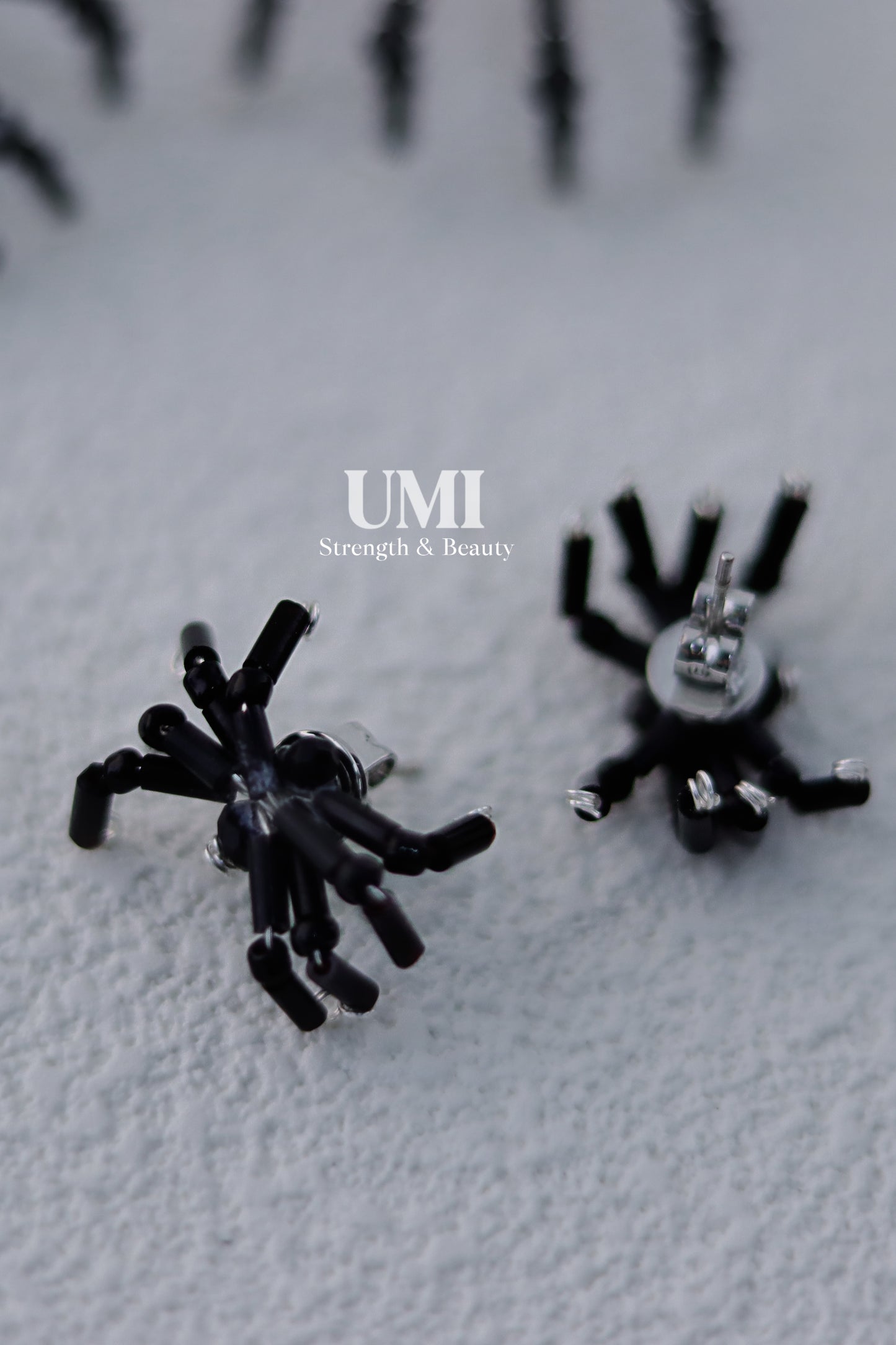 Little Black Spider Stud Earrings