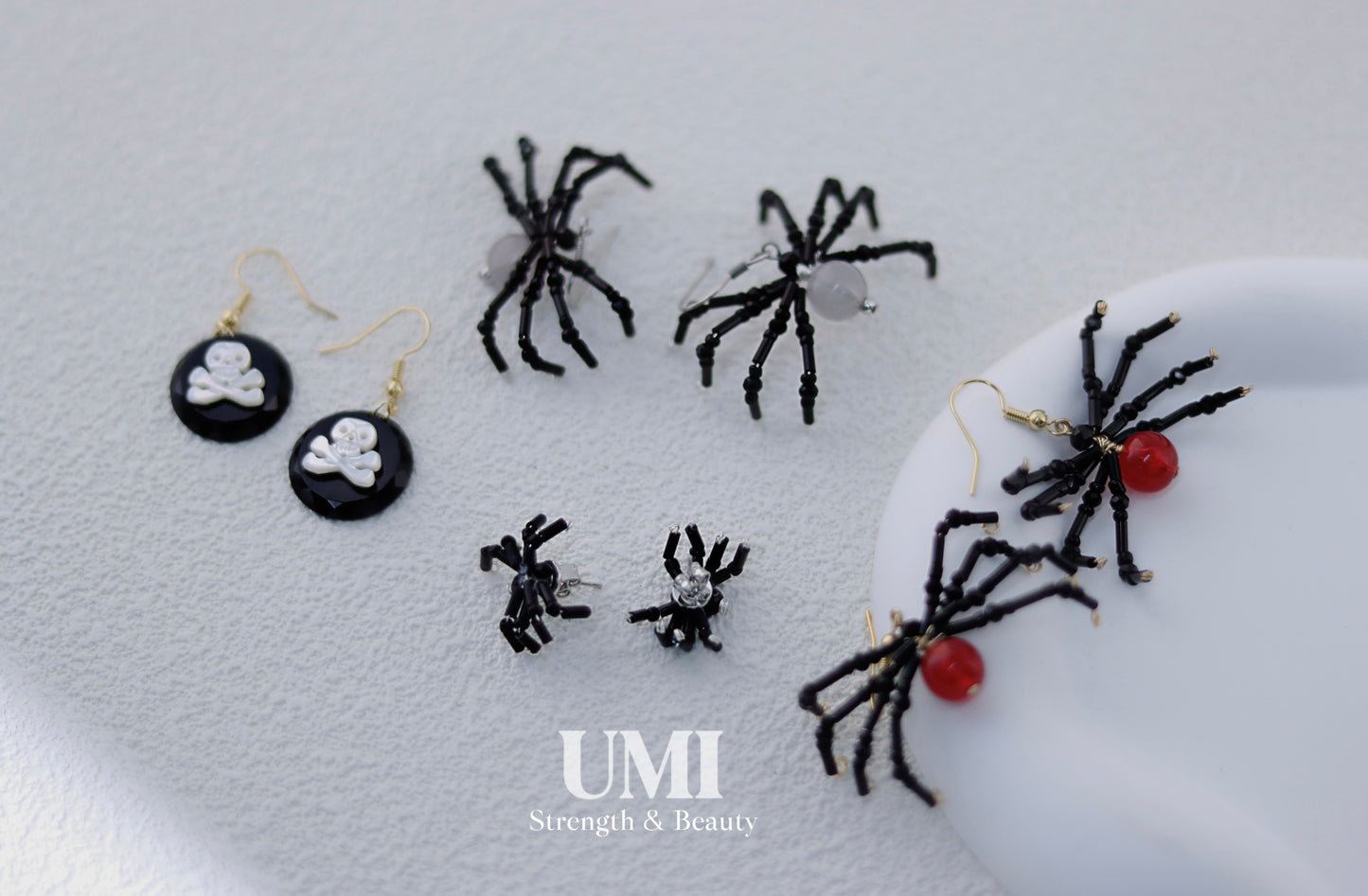Little Black Spider Stud Earrings
