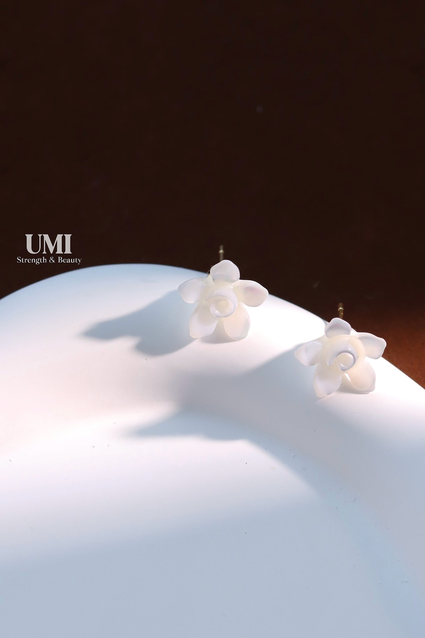 Shell Rose Stud Earrings