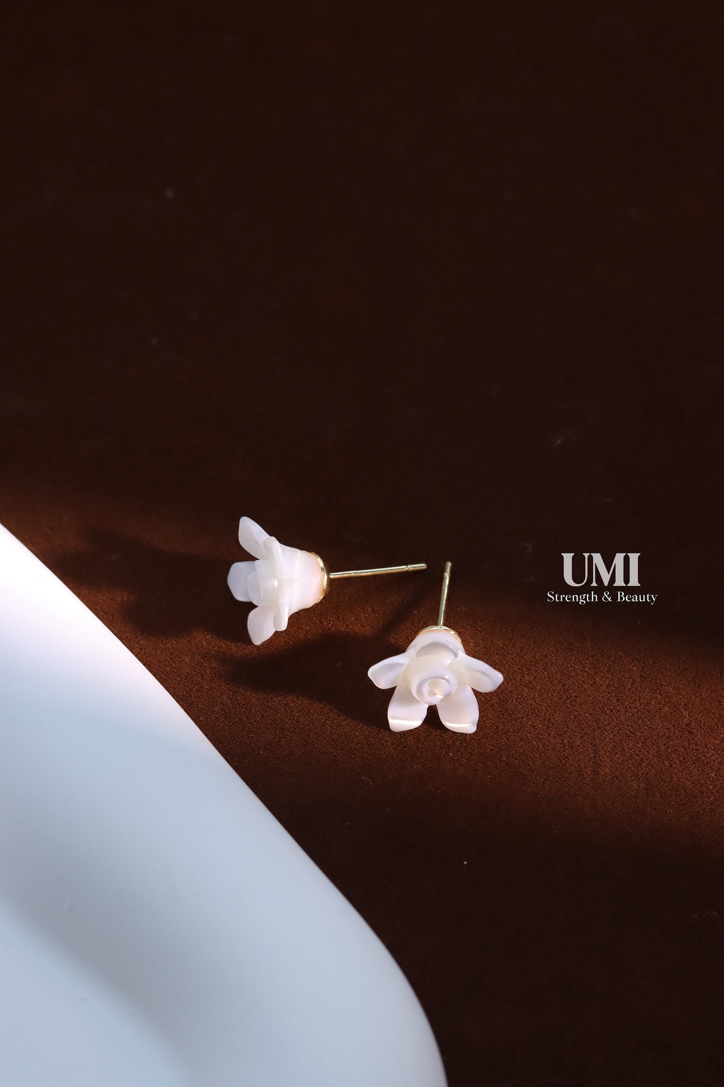 Shell Rose Stud Earrings