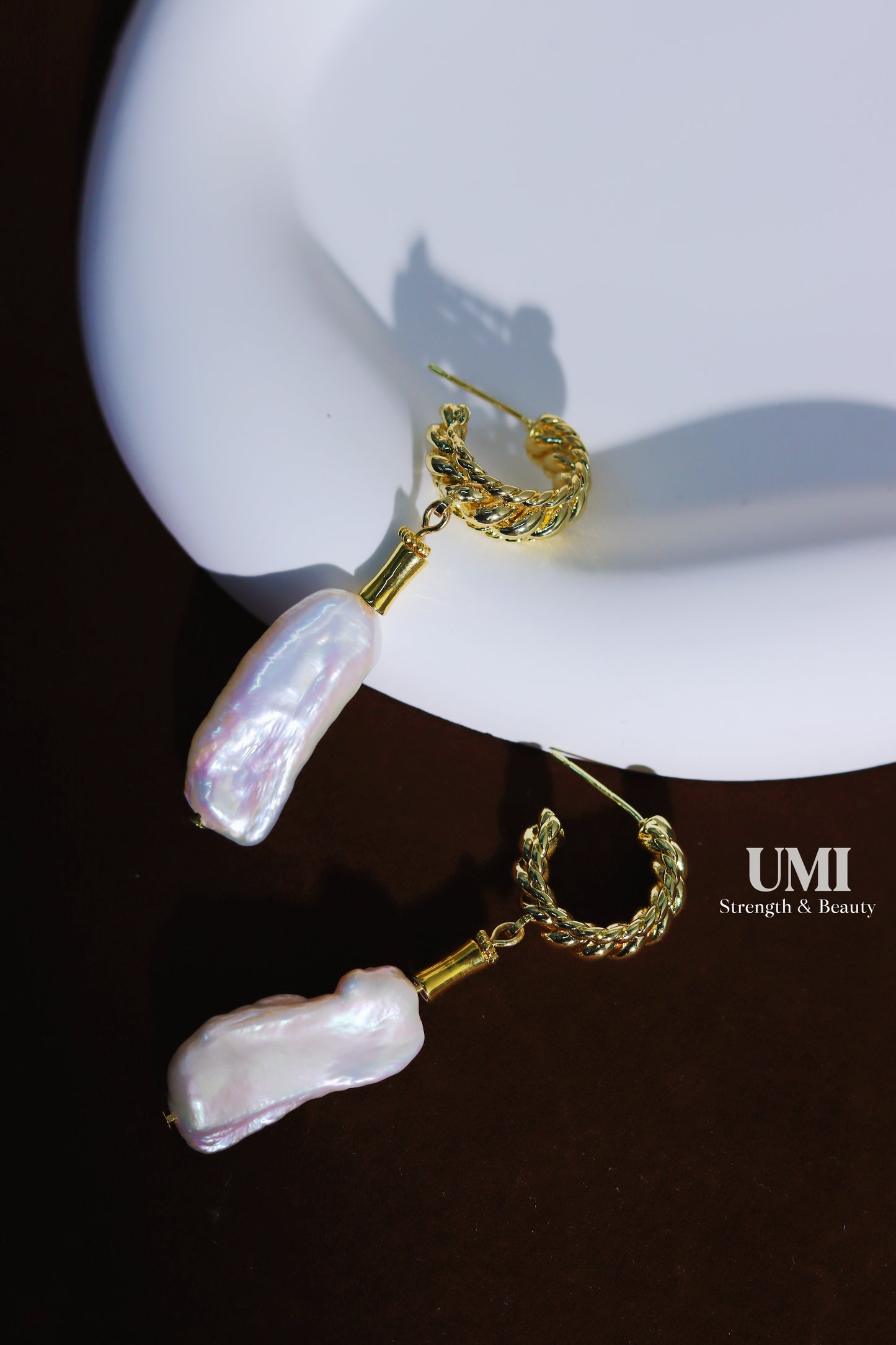 Freshwater Long Pearl Hook Earrings