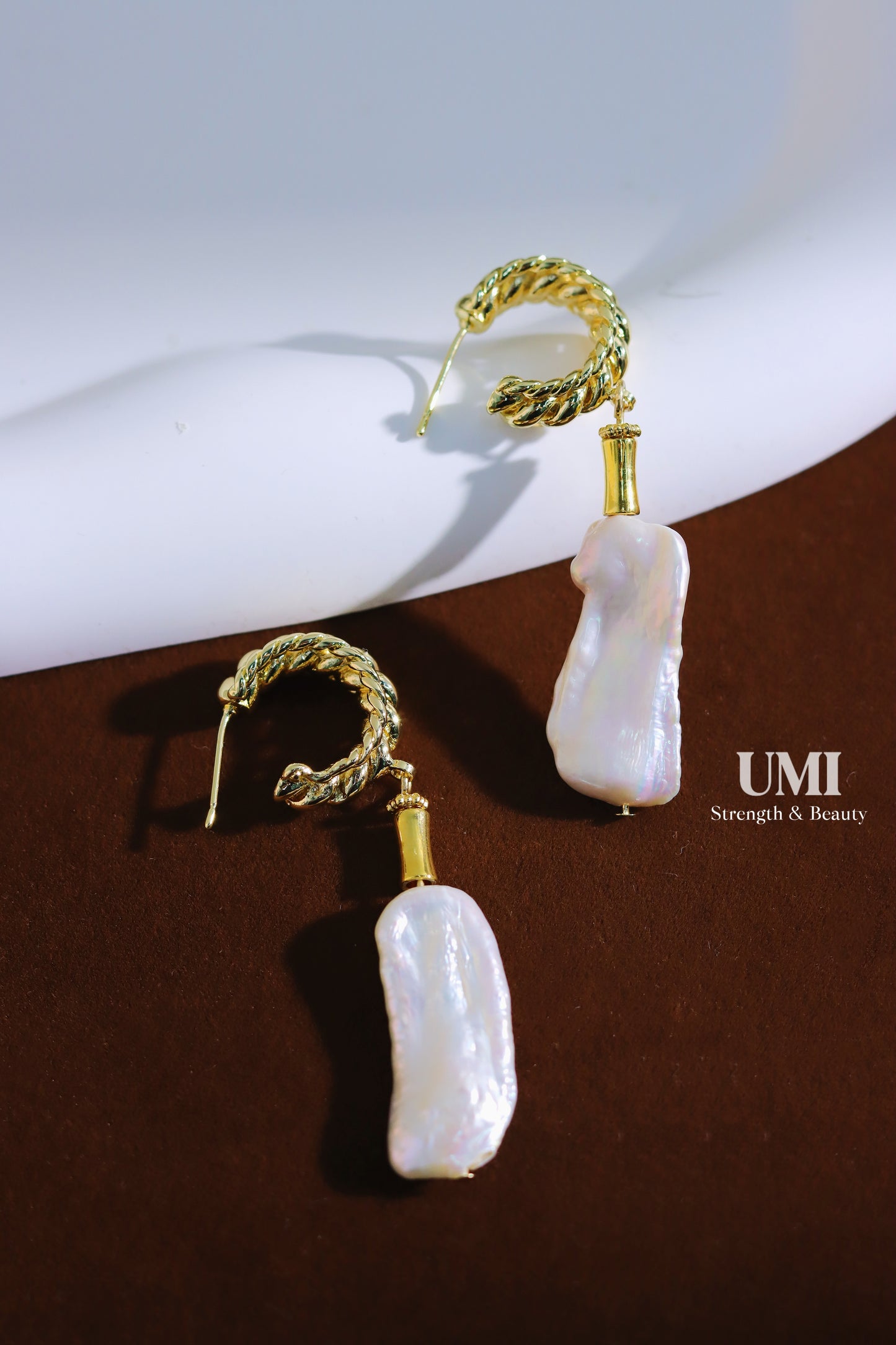 Freshwater Long Pearl Hook Earrings