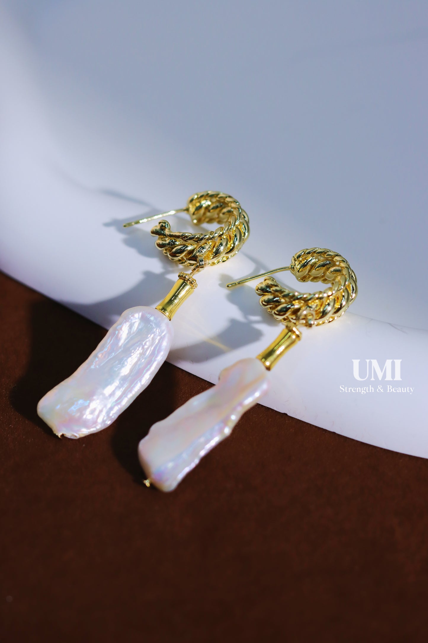 Freshwater Long Pearl Hook Earrings