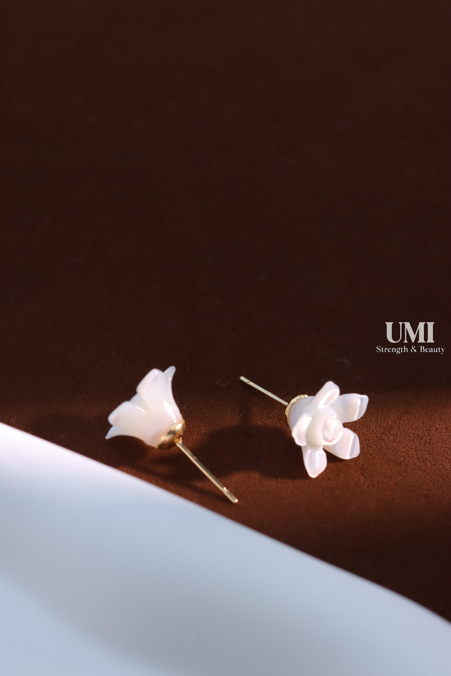 Shell Rose Stud Earrings