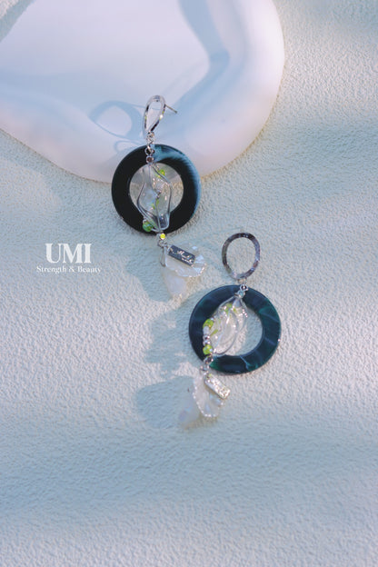 Irregular Clear Resin Stud Earrings