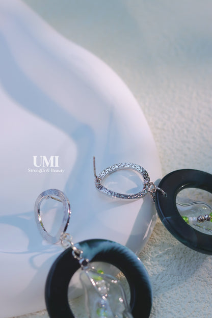 Irregular Clear Resin Stud Earrings