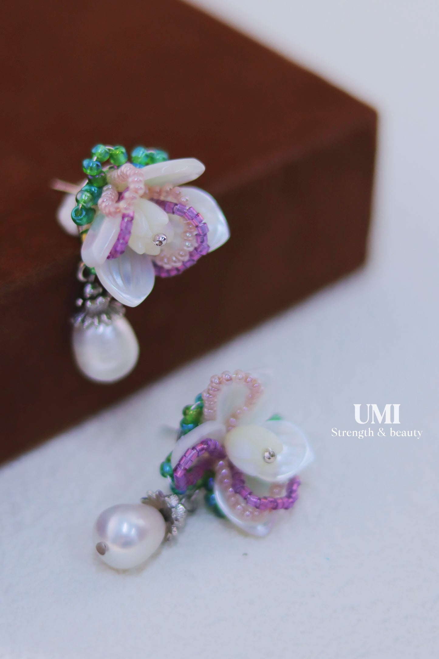 Floral Pearl Drop Earrings