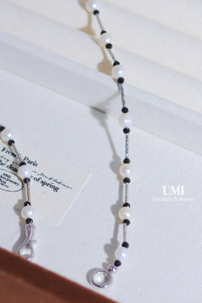 Freshwater Pearl Silver Necklace and Bracelet Set