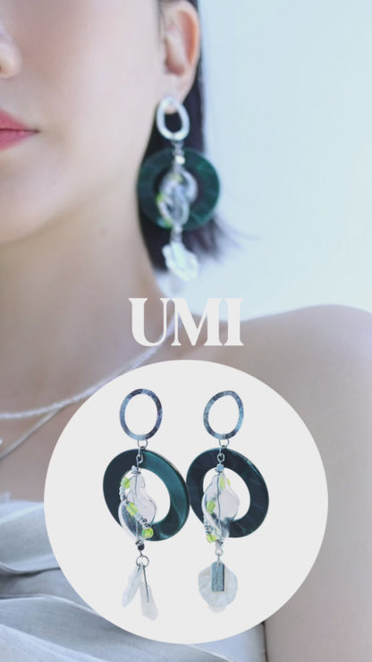 Irregular Clear Resin Stud Earrings